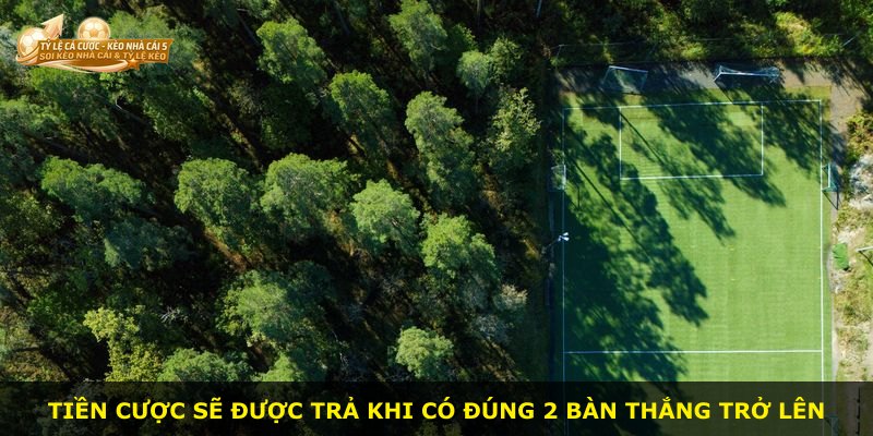 Tiền cược sẽ được trả khi có đúng 2 bàn thắng trở lên